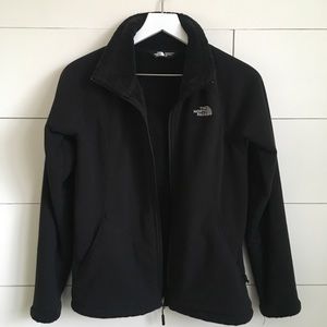 North Face small jacket fleece sherpa zip up black